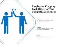 Employees clapping each other to wish congratulations icon