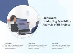 Employees conducting feasibility analysis of bi project