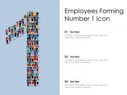 Employees forming number 1 icon