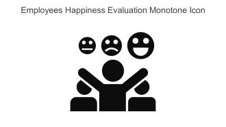 Employees Happiness Evaluation Monotone Icon In Powerpoint Pptx Png And Editable Eps Format