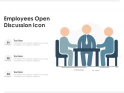 Employees open discussion icon