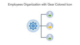 Employees Organization With Gear Colored Icon In Powerpoint Pptx Png And Editable Eps Format