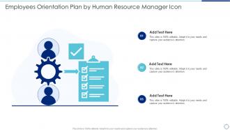 Employees Orientation Plan By Human Resource Manager Icon