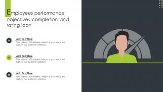 Employees Performance Objectives Completion And Rating Icon