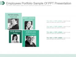 Employees portfolio sample of ppt presentation