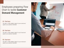 Employees preparing flow chart to tackle customer demand management