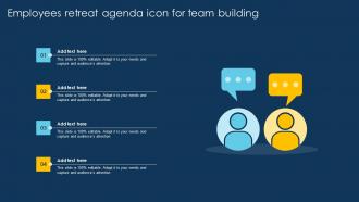 Employees Retreat Agenda Icon For Team Building