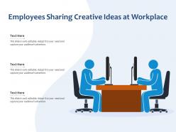 Employees sharing creative ideas at workplace