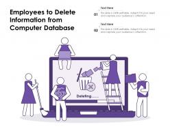 Employees to delete information from computer database