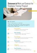 Employees Training Proposal For Statement Of Work And Contract One Pager Sample Example Document