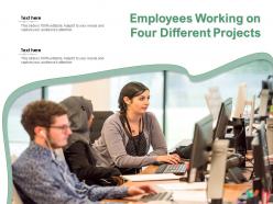 Employees working on four different projects