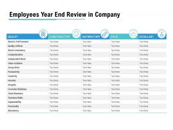 Employees year end review in company
