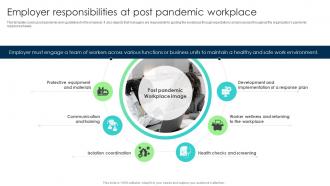 Employer Responsibilities At Post Pandemic Workplace Business Transformation Guidelines