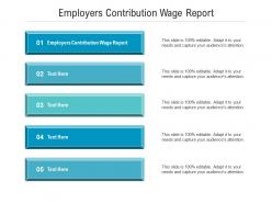 Employers contribution wage report ppt powerpoint presentation infographic template display cpb