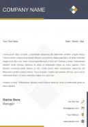 Employment agency one page letterhead design template