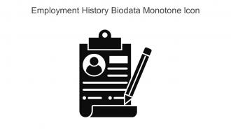 Employment History Biodata Monotone Icon In Powerpoint Pptx Png And Editable Eps Format