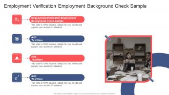Employment Verification Employment Background Check Sample In Powerpoint And Google Slides Cpb