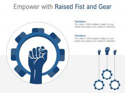 Empower With Raised Fist And Gear