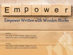 Empower Written With Wooden Blocks