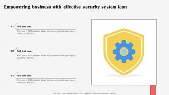 Empowering Business With Effective Security System Icon