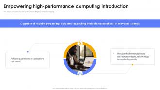 Empowering High Performance Computing Introduction