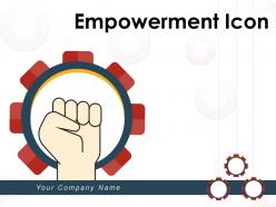 Empowerment icon motivation teamwork authority illustrating strength