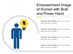 Empowerment Image Of Human With Bulb And Power Hand