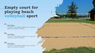 Empty Court For Playing Beach Volleyball Sport