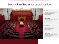 Empty jury room for legal justice