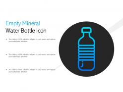 Empty mineral water bottle icon