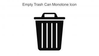 Empty Trash Can Monotone Icon In Powerpoint Pptx Png And Editable Eps Format