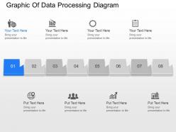 En graphic of data processing diagram powerpoint template