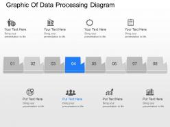 En graphic of data processing diagram powerpoint template