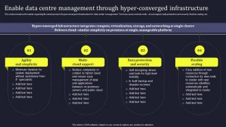 Enable Data Centre Management Through Hyper Converged Develop Business Aligned IT Strategy
