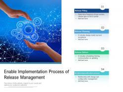 Enable implementation process of release management