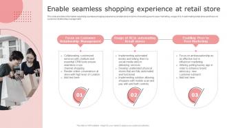 Enable Seamless Shopping Experience At Retail Store Retail Store Management Playbook