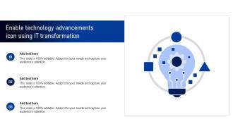 Enable Technology Advancements Icon Using IT Transformation
