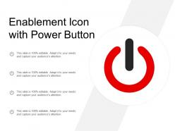 Enablement icon with power button