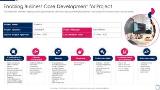 Enabling Business Case Development For Managing Project Development Stages Playbook