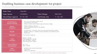 Enabling Business Case Development For Project Effective Management Project Leaders