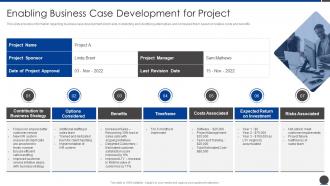 Enabling Business Case Development For Project Scope Administration Playbook