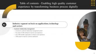 Enabling High Quality Customer Experience By Transforming Business Process Digitally DT CD Researched Good