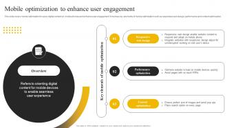 Enabling High Quality Mobile Optimization To Enhance User Engagement DT SS