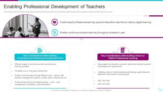 Enabling Professional Development Of Teachers Digital Learning Playbook