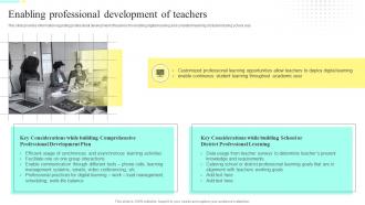 Enabling Professional Development Of Teachers Distance Training Playbook Ppt Slides Designs Download