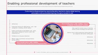 Enabling Professional Development Of Teachers E Learning Playbook Ppt Styles Example Introduction