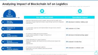 Enabling Smart Shipping And Logistics Through Iot Analyzing Impact Of Blockchain Iot On Logistics