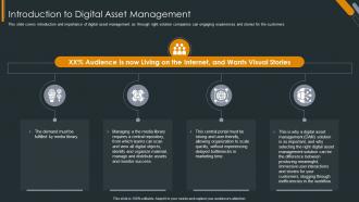 Enabling visual storytelling through digital asset introduction to digital asset management