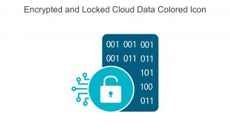 Encrypted And Locked Cloud Data Colored Icon In Powerpoint Pptx Png And Editable Eps Format