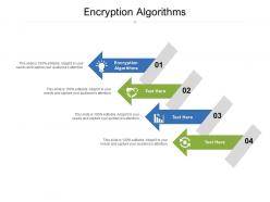 Encryption algorithms ppt powerpoint presentation infographics objects cpb